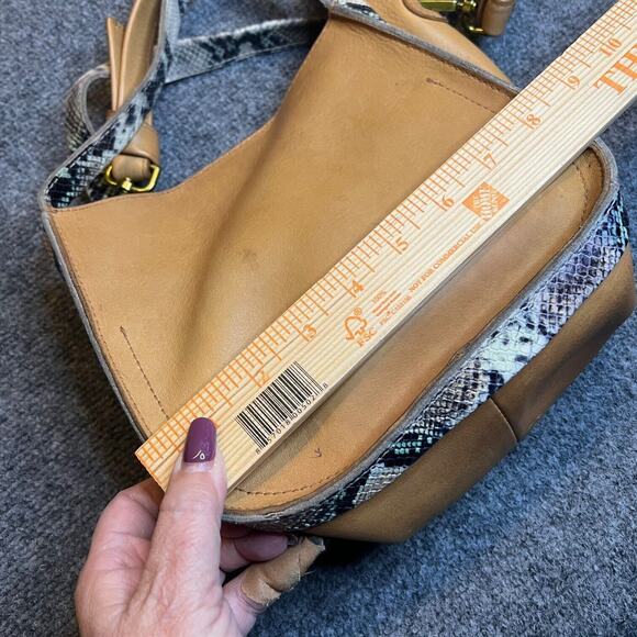 Madewell Sydney Crossbody Bag Snakeskin Embossed Leather Handle Removable Strap - Picture 9 of 16